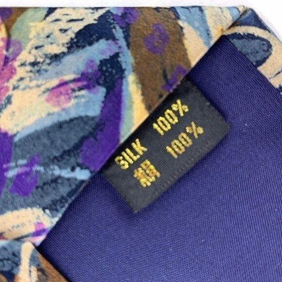 SINSABANG Pure Silk Tie Blue Modern Career Business - Picture 4 of 4